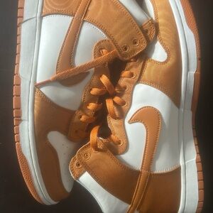 Nike Men's Orange and White Sneakers